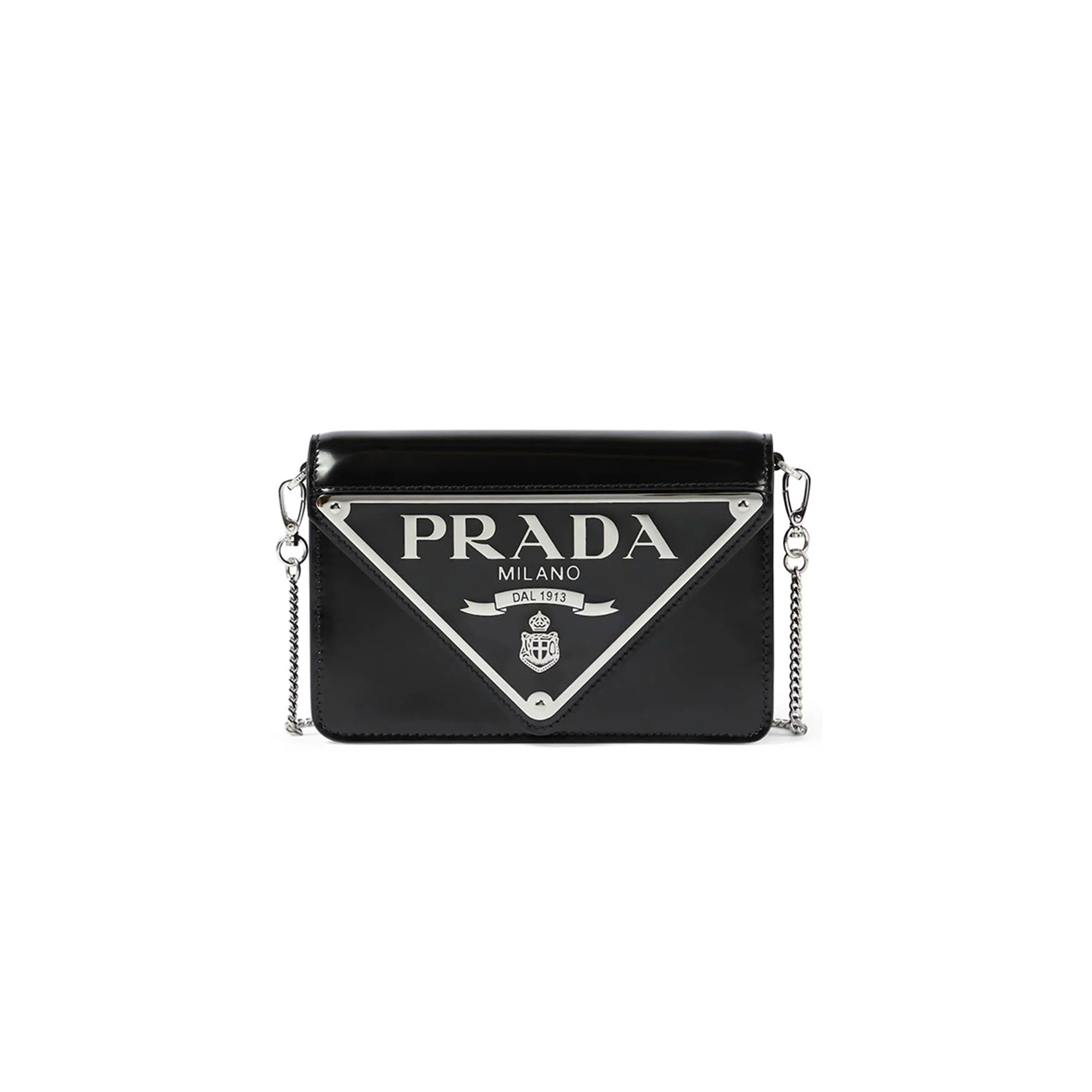 PRADA WOMEN'S BLACK MINI LEATHER CROSSBODY BAG 1BH189 (17*9.5*3.5cm)